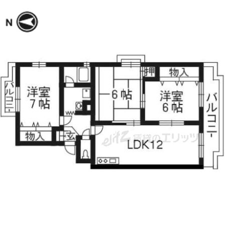 シャロームDの物件間取画像